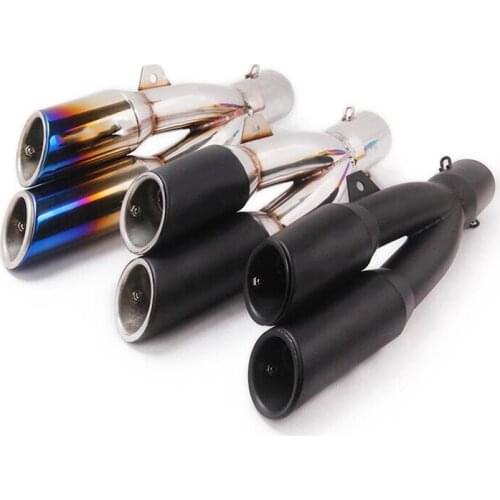 Motorcycle modified double outlet exhaust pipe with DB KILLER silencer suitable for CBR300 R3R25 Z250 MT07