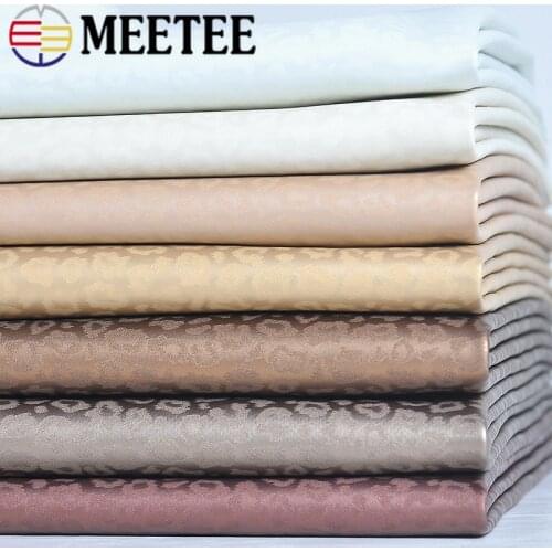 50*136cm Meetee 0.8mm High Quality PVC Faux Leather Fabric Leopard Pattern Soft Case for Furniture Sofa DIY Craft Decor Material