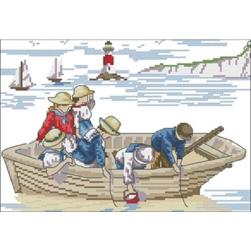 Take a boat patterns counted 11CT 14CT 18CT Cross Stitch Set DIY Cross-stitch Kit Embroidery Needlework Home Decor