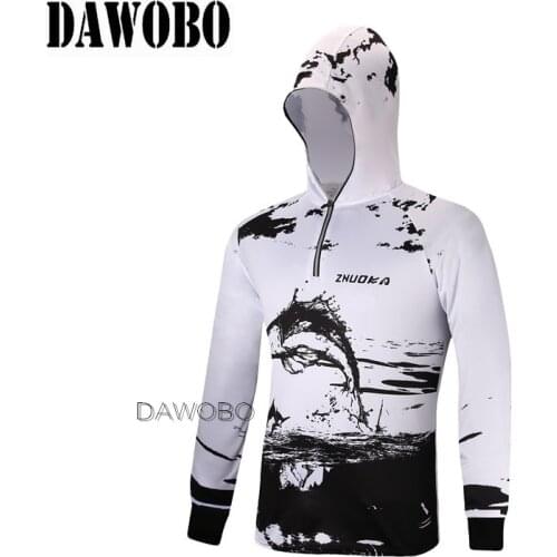 New arrival Outdoor men fishing clothes breathable quick dry Anti UV 40+ Anti mosquit long sleeve hooded mens fishing Shirts