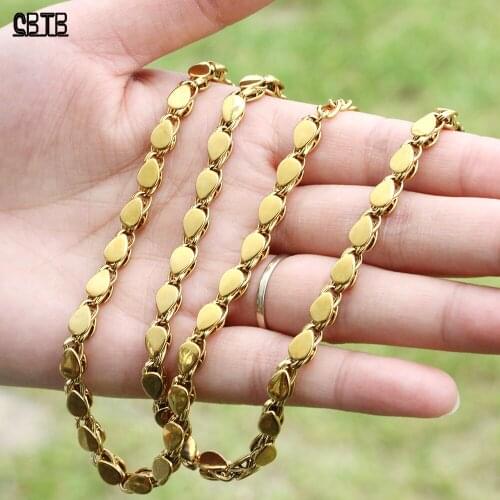 New Luxury Gold Drop-shaped Smooth Face Womens Necklace Muslim Islamic High-quality Jewelry Holiday Gifts In Various Sizes