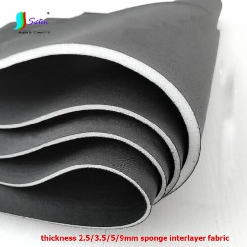 Thicness 2.5/3.5/5mm Cushion Pets Car Ceiling Diy Repair Material Black Warm Bonded Sandwiching Sponge Interlayer Fabric S0677L
