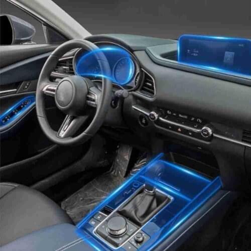 FOR Mazda CX-30 2020-2021 Central Control Panel Film TPU Transparent Protective Film Anti-scratch Film Navigation Sticker