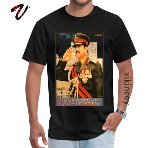 On Sale Saddam Propaganda Printed T Shirt Crewneck Urban Mens Tops Shirts Scout Sleeve Father Day Printed Tops & Tees