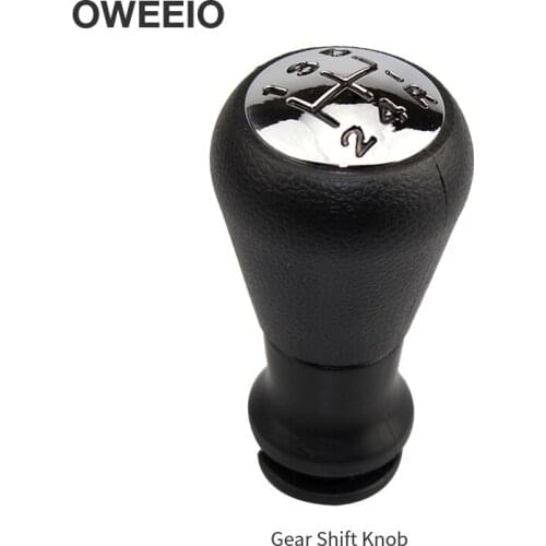 OWEEIO 5 Speed Gear Shift Knob Gear Shift Stick For PEUGEOT 206 207 307 Gear Lever Handball Plating Cover Shift Handball High Qu