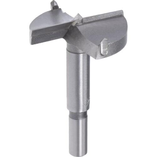 Uxcell Forstner Wood Boring Drill Bits 50mm Dia Hole Saw Carbide Tip Round Shank Cutting for Hinge Plywood MDF CNC Tool