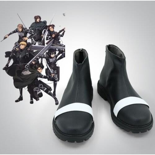 Unisex Anime Cos Attack on Titan The Final Season Cosplay Costumes Boots Shoes Halloween Christmas Party Custom Made