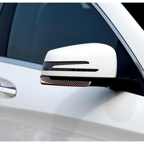 Carbon Fiber Rearview Mirror Anti-rub Strips Anti-collision Sticker For mercedes w204 w212 A/B/C/E/G/R Class gla gle glk cls gls