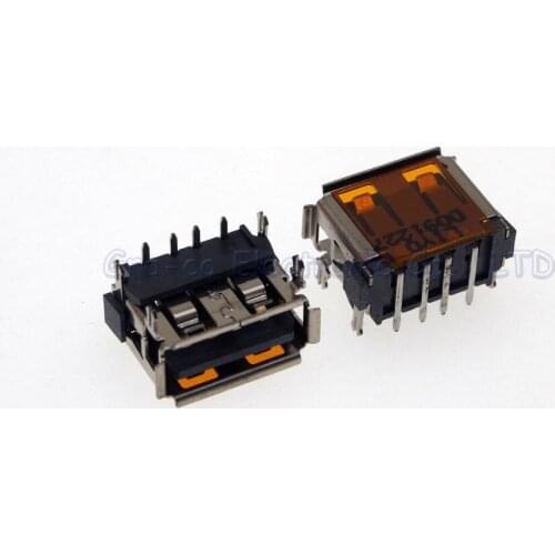 10pcs 2.0 USB Notebook USB 2.0 Female Socket AF Short Type 1CM 90 degree 4P