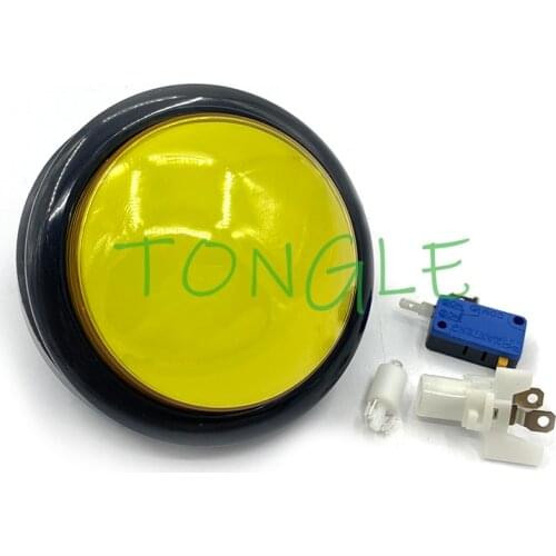 100mm Big Round Push Button LED Illuminated with Microswitch for DIY Arcade Game Machine Parts 5/12V Large Dome Light Switch