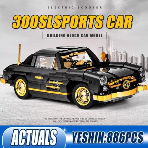 Mould King 10005 High-tech Car MOC-22930 300SL Gullwing Car Model Building Blocks Assembly Bricks Kids Birthday Toys Gifts
