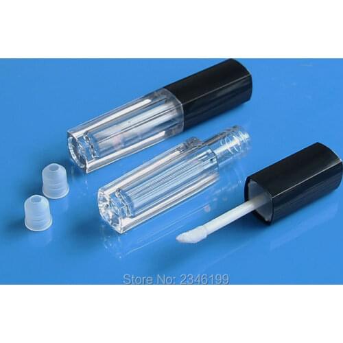 2.5ML 60pcs/lot Superior Quality Lip Gloss Tube, Clear Empty Liquid Lipstick Packaging Tube, DIY Plastic Square Lip Gloss Tube