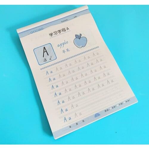 26 Letters Alphabet ABC Calligraphy Practice Preschool learning English Homework Writing Exercise book Kindergarten for children