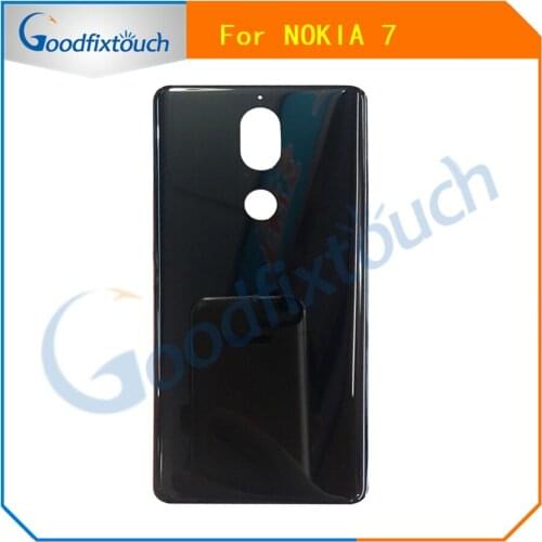 5.2 Inch Black For Nokia 7 Back Battery Cover Rear Cover Glass Housing Case Replacement Parts