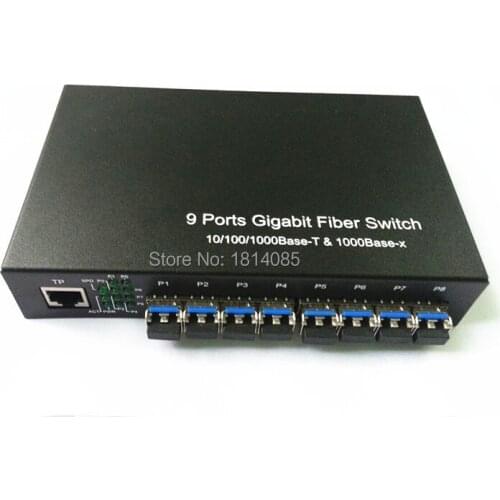 8*GIGA SFP+1*10/100/1000M TX ethernet fiber Ethernet with 8*1310nm 1000M SFP optical transceiver