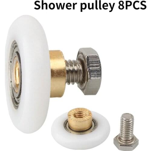 8PCS bathroom glass door sliding door shower door roller Outer diameter 19mm/23mm/ 25mm/27mm with screw