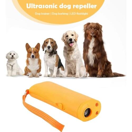 CD-100 Ultrasonic Bark Control Device Dog Repellent Trainer with LED Flashlight Multifunctional Gentle Chaser Pet Products
