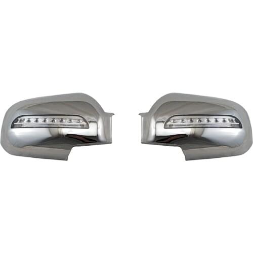 Car Door Mirror Covers with LED for Hyundai Tucson 2006-2009 ABS Chrome