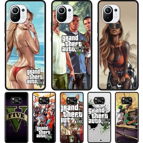 SmartPhone Case For Xiaomi Poco X3 NFC F1 F3 X3 GT M3 Pro 5G Silicone Fundas Black Soft Fitted Shell Grand Theft Auto GTA V