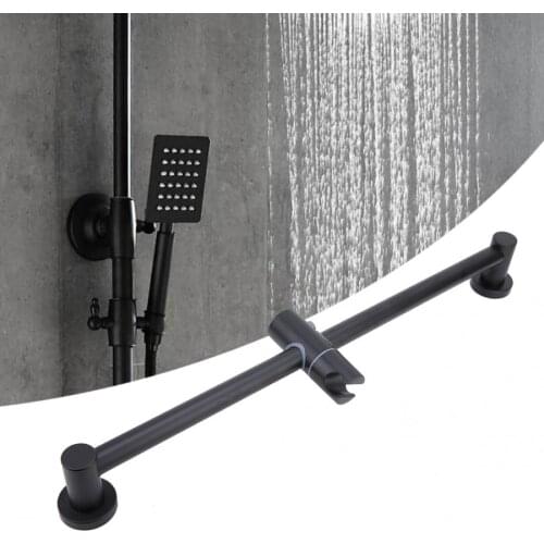 Shower rod shower head holder No Drilling Space Aluminum Shower Lifter Lifting Rod Shower Head Holder