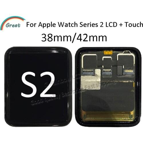 For Apple Watch Series 2 LCD A1758 Display Touch Panel Screen Digitizer For Series2 S2 38mm/42mm Pantalla With Tempered Glass
