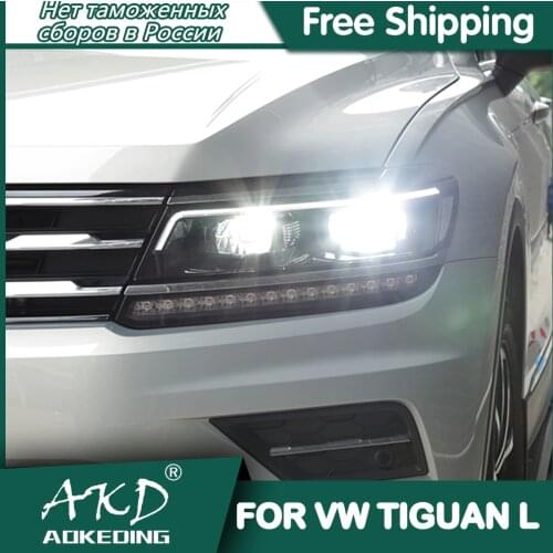 Headlights For Car VW 2016-2019 Nieuwe Tiguan L DRL Daytime Running Lights Head Lamp LED Bi Xenon Bulb Fog Lights Car Accessory