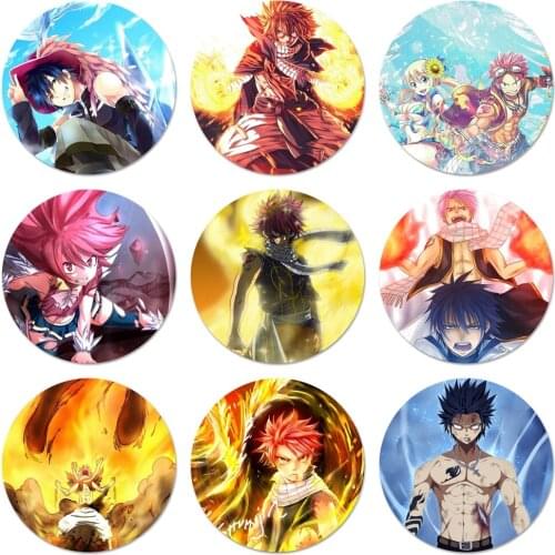 Fairy Tail Gray Cartoon Badge Brooch Pin Accessories For Clothes Backpack Decoration gift 58mm
