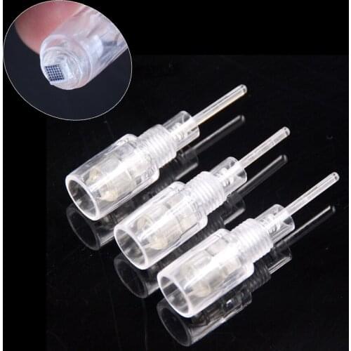 50pcs/lot Microneedling tattoo pen needle cartridges 12/36pins nano derma micro needles for permanent tattoo needles tips