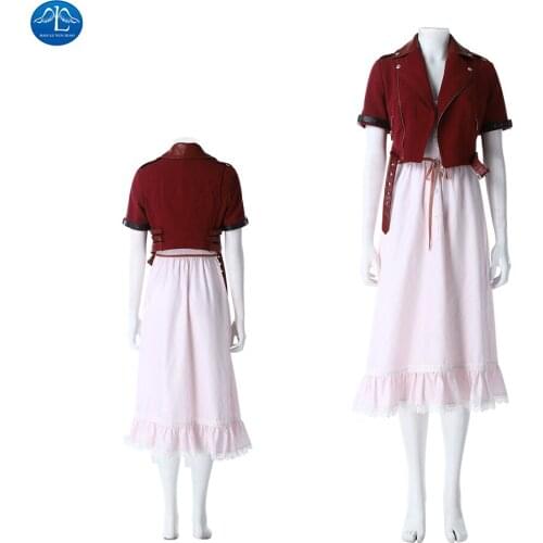 Game Final Fantasy VII Cosplay Aerith Gainsborough Cosplay Costume Fancy Dress Skirt Halloween Costumes For Women