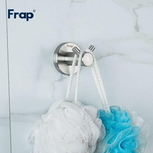 Frap Stainless Steel Robe Hook for Bathroom Kitchen Hanger Wall Hook for Keys Coat Towel Hook Robe Hook Bathroom Hardware F30105