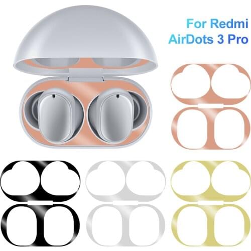 Metal Dust Guard Sticker Case for Xiaomi Redmi AirDots 3 Pro Earphone Cover for AirDots 3 Pro Headphone Charging Box Accessories