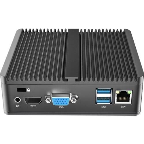 BKHD G30-1L System Mini PC Fanless Pfsense Firewall N2815 J1900 J2900 CPU Low Power Consumption Computer Office Educational