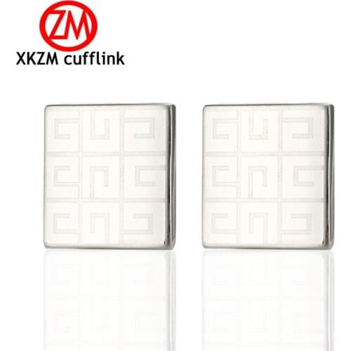 Hot Fashion Men Cufflinks Male Men French Shirt Cuff Links silvery laser square Cufflink Cuff Button mens Jewelry Party gift