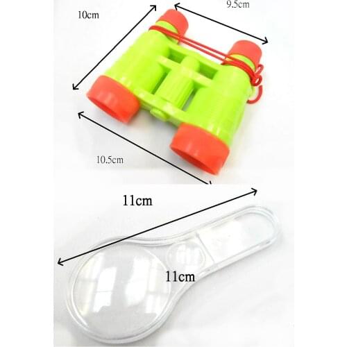 Set of Kid Binocular Explore Discover With Toy Magnifier Like Detective Home Christmas Toy Party Favor Favour Pretend Dress Up