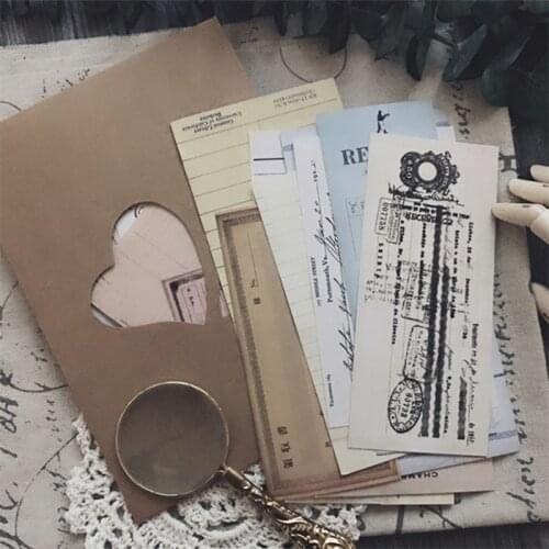 25PCS Vintage Note Sticker Material Package DIY Scrapbooking Journal Base Collage Diary Happy Planner Gift Seal Decoration