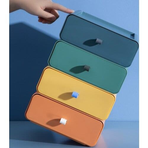 New Desktop Organizer Drawer Makeup Storage Box Stackable Jewelry Container Large Capacity Mask Office Storage Medicine Case Box