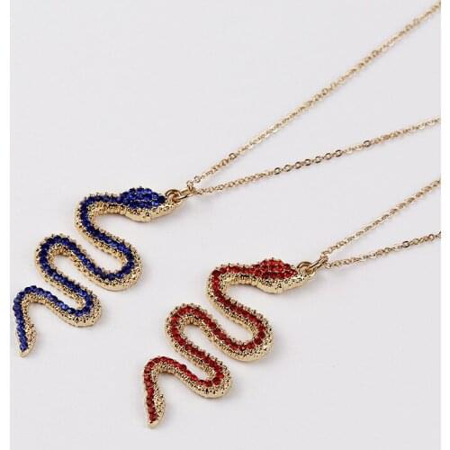 Snake Necklace for Women Multicolor Gold Pendant Necklace Vintage Exaggerated Snake Necklace Jewlery Party Gift 2021