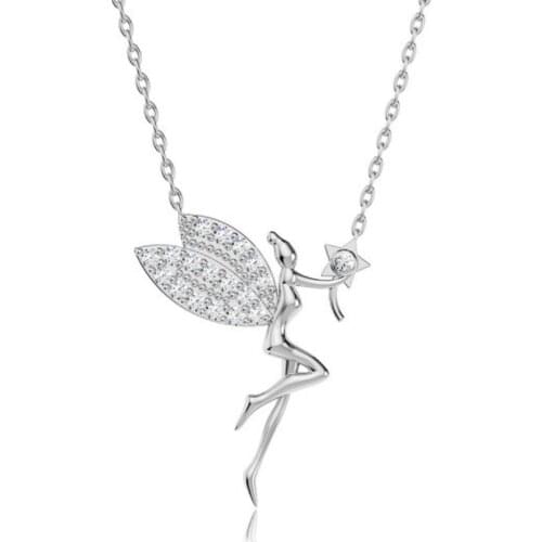 925 Sterling Silver Women Necklace Little Fairy Tale Zircon Stone Gift Birthday Precious Pendant Stylish Chain Luxury Cool