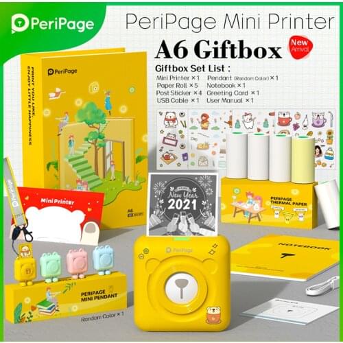 PeriPage Mini Pocket Wireless BT Thermal Printer Picture Photo Label Memo Receipt Paper Printer AR Photo Function