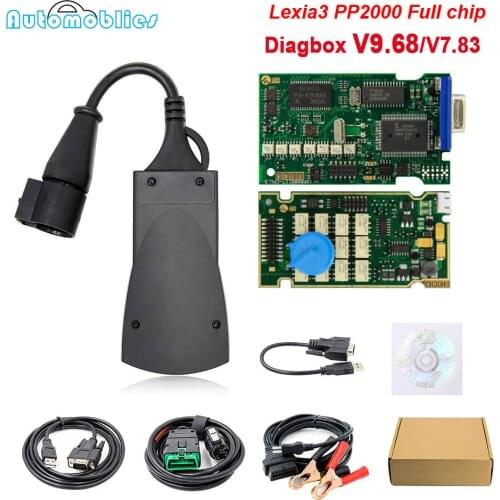 Full Chips 2019 Diagbox V9.68 with 921815C Firmware OBD2 Lexia3 PP2000 V48/V25 Lexia 3 For Citroen/Peugeot Auto diagnostic tool