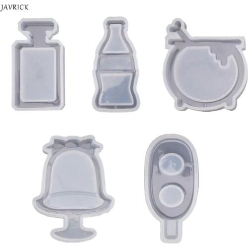 DIY Crystal Epoxy Resin Quicksand Mold Milk Tea Coke Perfume Bottle Silicone Mould Handmade Crafts Jewelry Making Tool