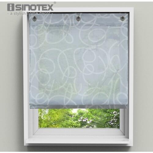 Roman Tulle Curtain Pastoral Voile Screening Curtain Panel For Kitchen Balcony Decor U Hooks Window Treatment 1PCS/Lot