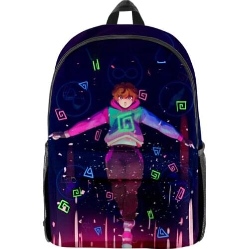Karl Jacobs 3D Merch Fashion Oxford Cloth Shoulder Backpack Printed Multi Zipper Pack Casual School Bag