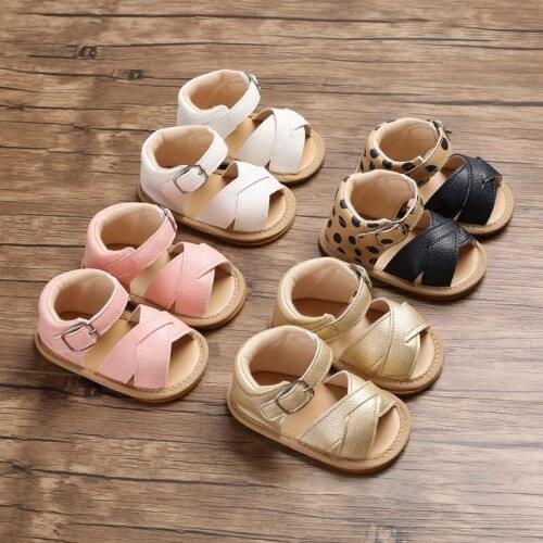 2020 Summer Baby Sandals Kid Boy Girl Sandals Prewalker Newborn Leather Soft Sole Crib Shoes Toddler