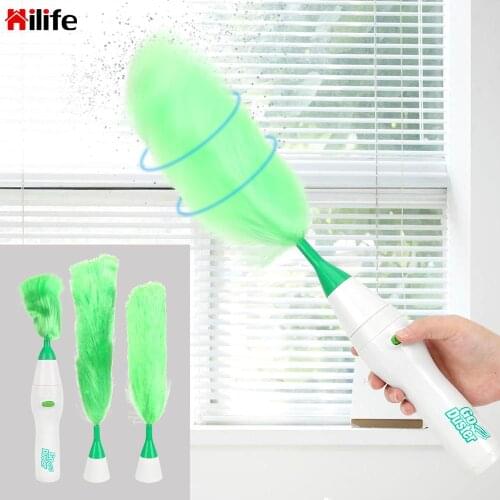 Dust Cleaner Brush For Home Furniture Car Multifunctional Electric Feather Duster Window Bookshelf Soft Microfiber