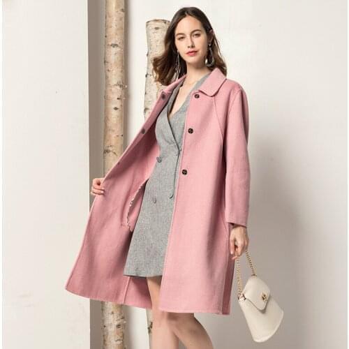 Wool Coat Women Korean Elegant Jacket Winter Coat Women Clothes 2020 Windbreaker Abrigos Mujer Elegante F2020 YY1028