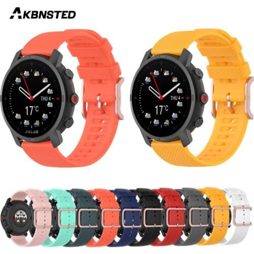 AKBNSTED For Polar Grit X / Ignite / Unite / Vantage M Bracelet Silicone Band For Haylou Solar LS05/LS02 Replacement Wrist Strap