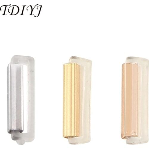 TDIYJ Keepering Mixed Rubber Stoppers Slide Charms Keys for Stainless Steel Mesh Bracelets Keeper for Women 12Pcs/lot