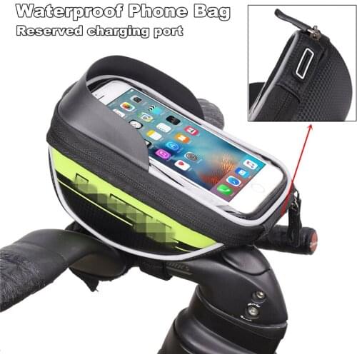 Motorcycle Mobile Phone Bag Waterproof Handlebar Holder Mount for Mobile Phone GPS With Reserved charging port
