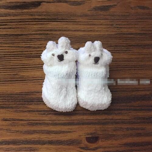 Japan Toddler Indoor Sock Shoes Newborn Baby Socks Winter Thick Terry Bear GP Sock with antiskid Infant Animal Funny Sock